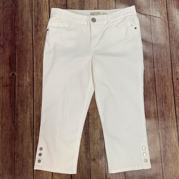 dana buchman denim capris